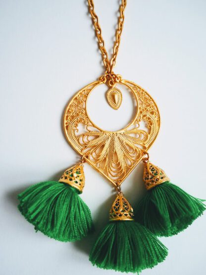 Gold Aziza Emerald Green