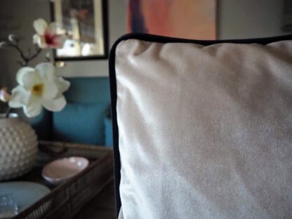 Ecru Velvet Pillow - Bilde 4