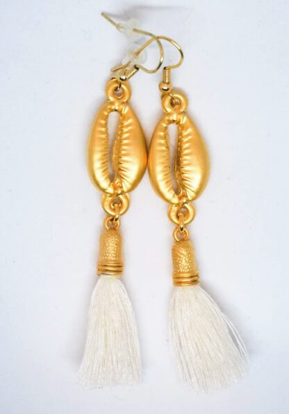 Gold Iluka Shell Earrings Ivory