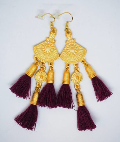 Gold Sahana Tassel Earrings Shiraz
