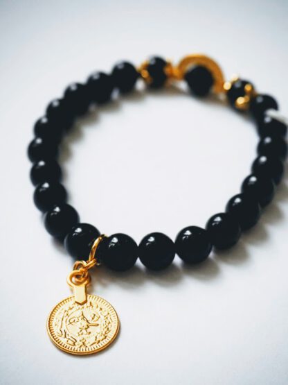 Gold Black Happy Crown