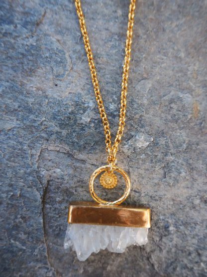 Gold Aurora Crystal Pendant