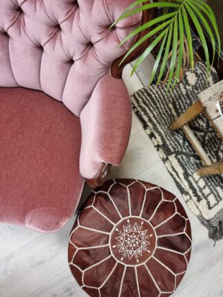 Skinnpuff fra Marokko | Konjakkfarget