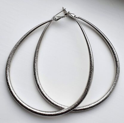 Silver Tropicoco Statement Hoop