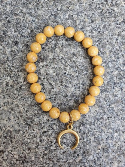 Moon Charm Bracelet Mustard