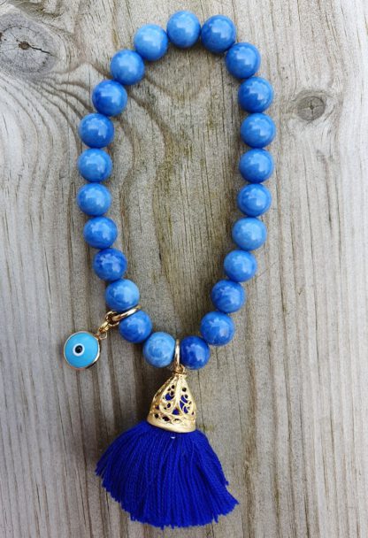 Eye Charm Bracelet Blue