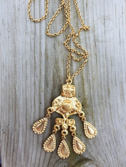 Gold Alessandra Pendant Necklace