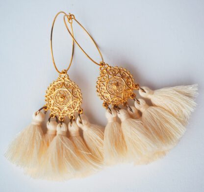 Gold Filigree Leilani Hoop Earrings