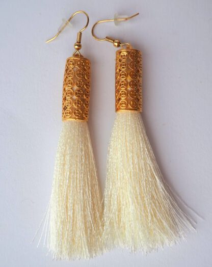 Gold Allegra Tassel Ivory