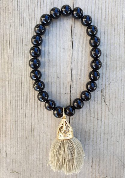 Gold Tassel Bracelet Taupè