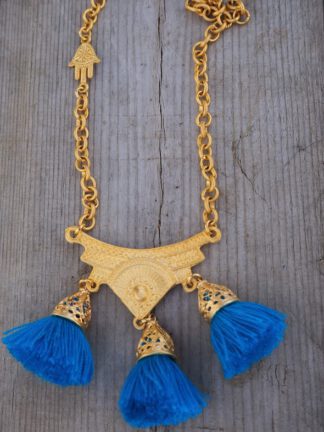 Guadalupe Tassel Necklace Caribbean Teal