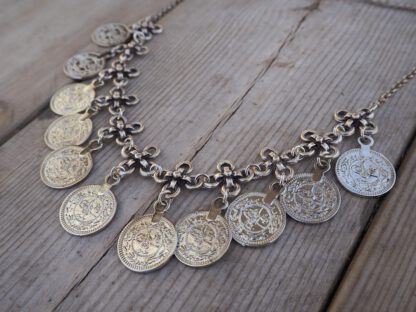 Antique Silver Coin Necklace