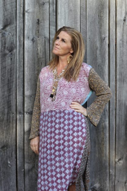 Fleur De Lis mix Caftan Dress 12 - Bilde 2