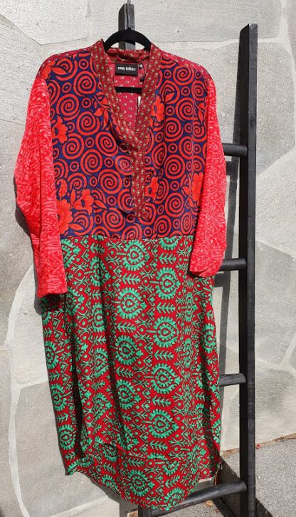 Fleur De Lis mix Caftan Dress 10