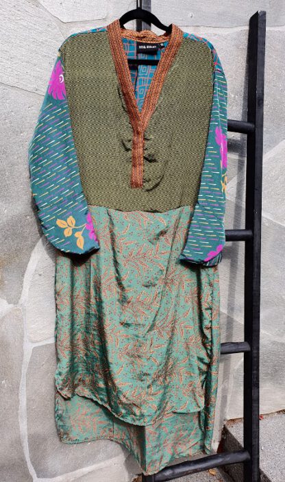 Fleur De Lis mix Caftan Dress 13