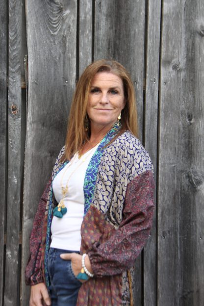 Pocket Long Silk Kimono 3 - Bilde 2