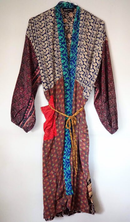 Pocket Long Silk Kimono 3 - Bilde 6