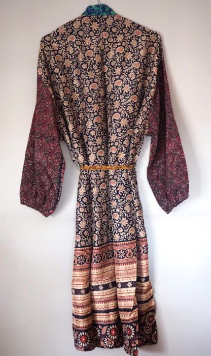 Pocket Long Silk Kimono 3 - Bilde 5