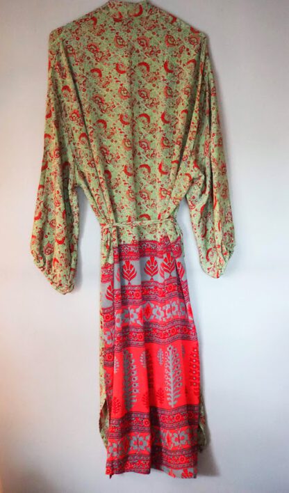 Pocket Long Silk Kimono 4 - Bilde 2
