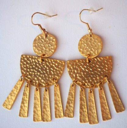 Hammered Gold on the Fringe Drop