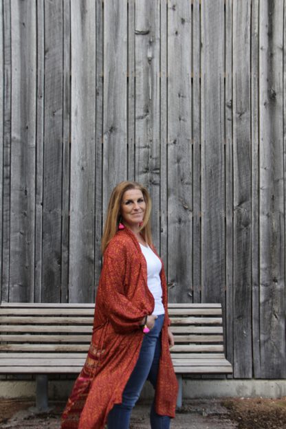 Pocket Long Silk Kimono 7