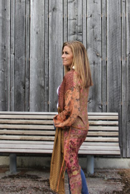 Pocket Long Silk Kimono 6 - Bilde 2