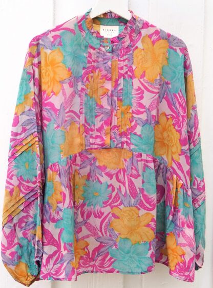 Ria Silk Peplum Top | 3