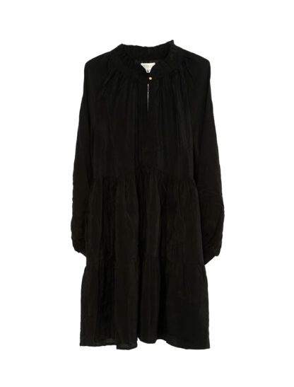 Ines Noir Silk Dress 1 | Sissel Edelbo