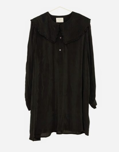 Isabel Noir Silk Dress | 1