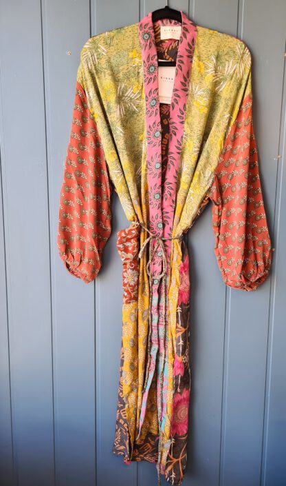 Pocket Long Silk Kimono | 9