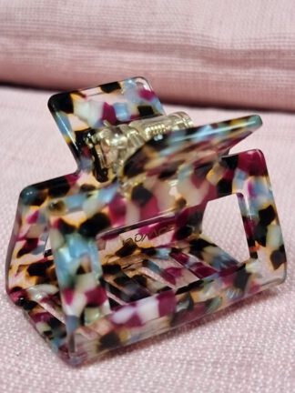 Hårklype Basic firkanta medium plomme blå | Noma