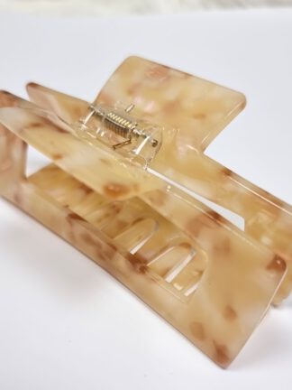 Hårklype Basic firkanta ekstra stor varm beige turtle | Noma