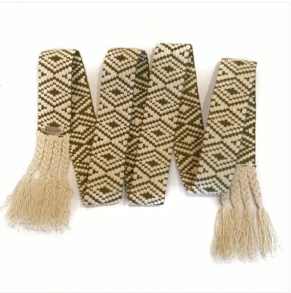 Knytebelte | Oliven/lys beige