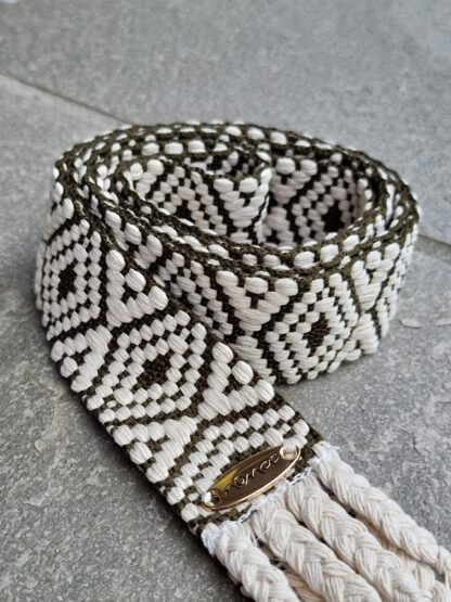 Knytebelte | Oliven/lys beige - Bilde 2
