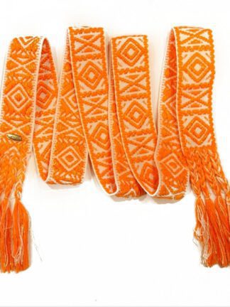 Knytebelte | Oransje/creme/gull