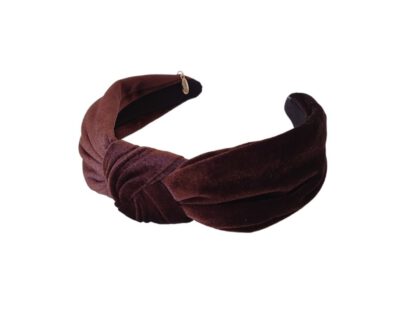 Hårbøyle Velour Knute | Brun