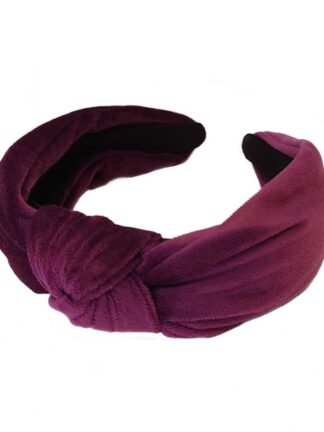 Hårbøyle Velour Knute | Plomme