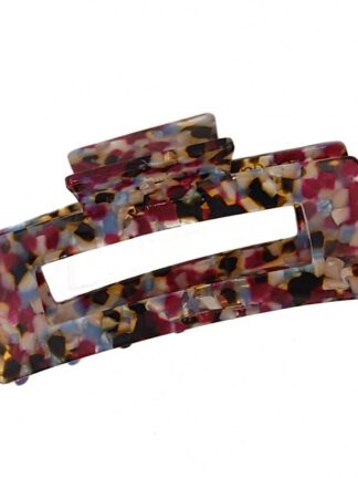 Hårklype Basic firkant ekstra stor | Plomme/svart/blå/hvit