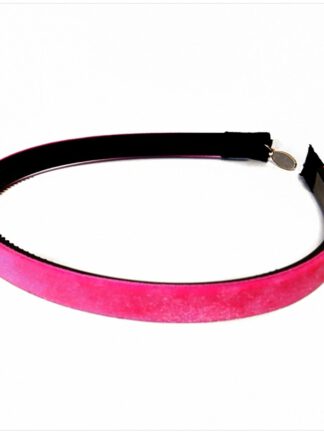 Hårbøyle Velour Smal | Neon cerise