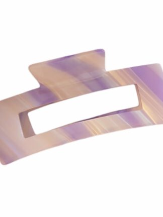 Hårklype Basic firkant ekstra stor | Lilla/creme