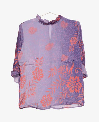 Mallow High Neck Ruffle Top, silkebluse fra Sissel Edelbo | 1 - Bilde 3