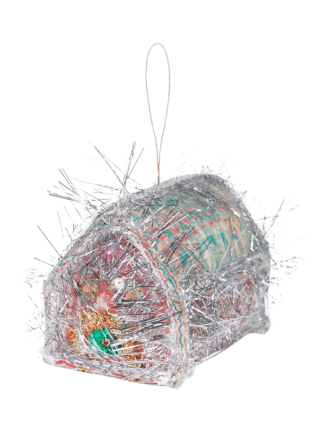 Gingerbread Kantha House Ornament