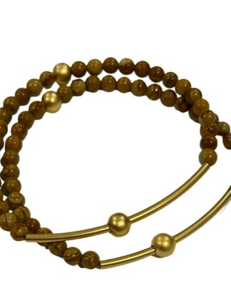 Caramel Jasper Slide Bead Bracelet, armbånd med mineralsteinen jaspis