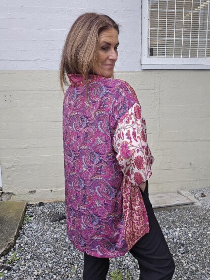 Lotus Short Kimono i silke fra Sissel Edelbo | 91 - Bilde 3