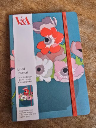 "J.H.Thorpe - Anemones Woodcut" Lined Journal