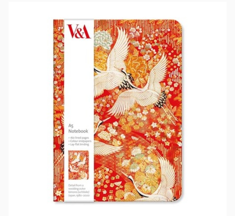 "Kimono Cranes" A5 Luxury Notebook
