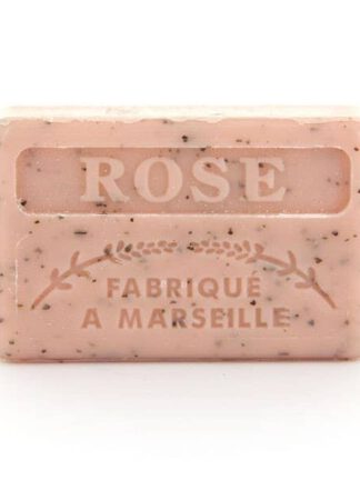 Håndlaget såpe med roseskrubb fra Marseille