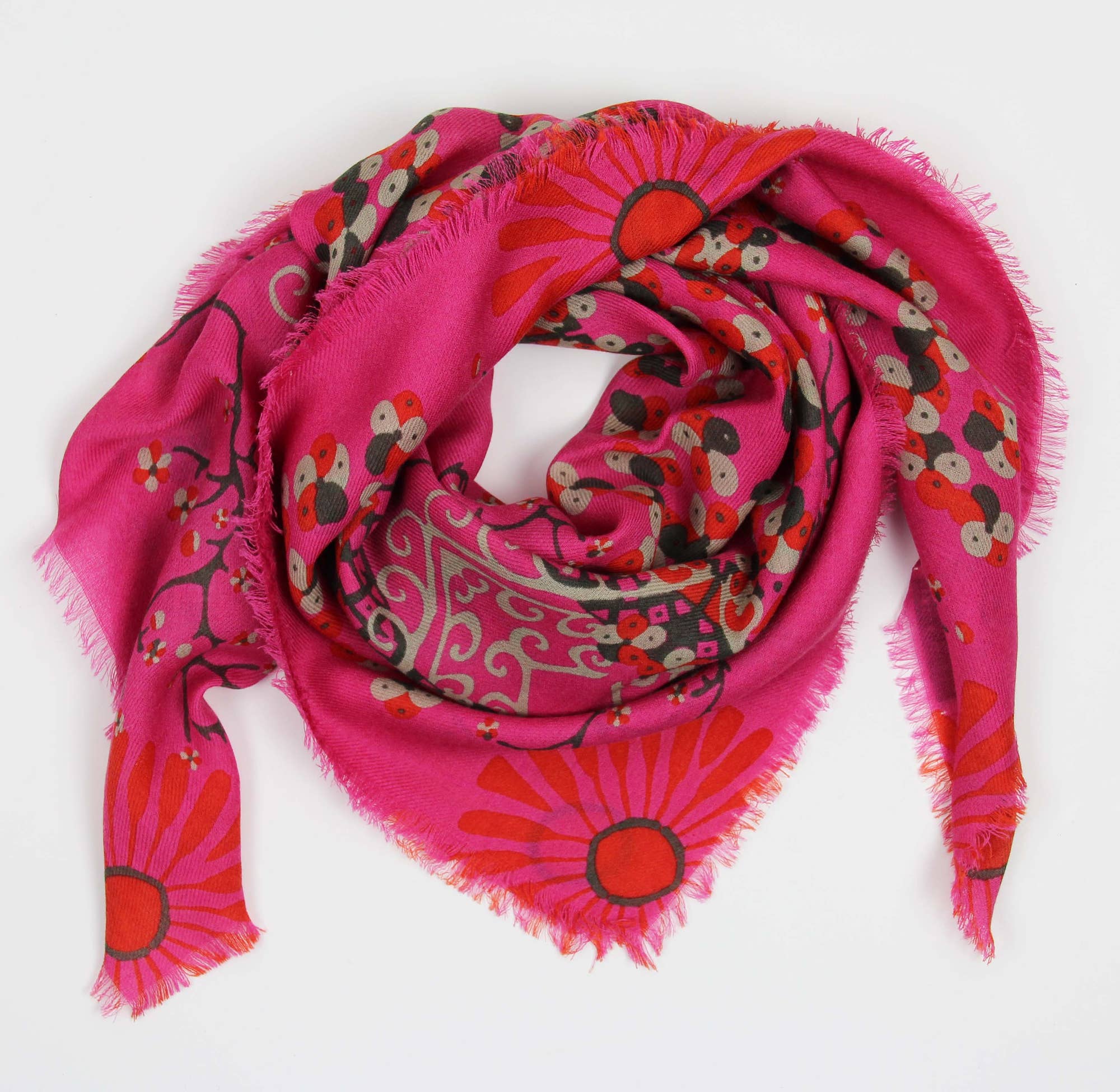 Nara Fuchsia | Skjerf i 100% ull - Bilde 3