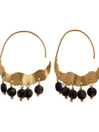 Fringe Hoops med snowflakesteiner | Øredobber